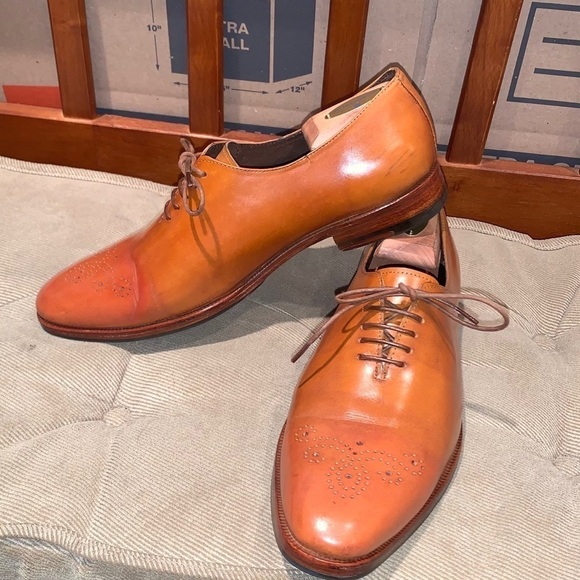 Whole Cut Buffalo Leather Oxford Dress Shoe. - Picture 2 of 13